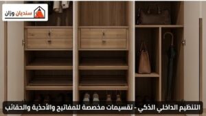 خزائن مداخل بالرياض بتقسيمات مخصصة للمفاتيح والأحذية والحقائب